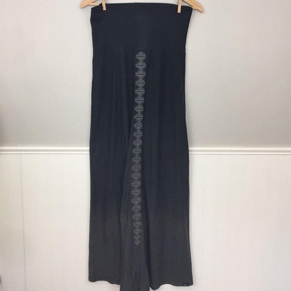 PrAna Maxi Skirt Stripe Black Gray XS